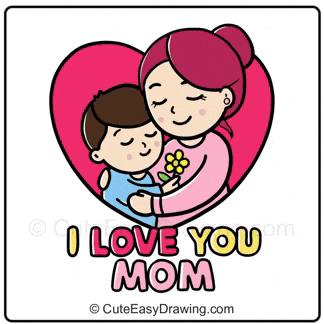 CuteEasyDrawings giphyupload happy mothers day cute gif animated card GIF
