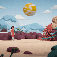 BigLizard animation animated space adventure GIF