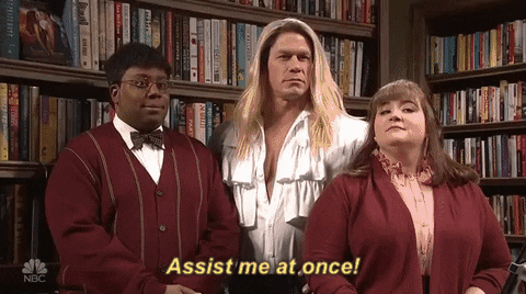 assist me at once john cena GIF by Saturday Night Live