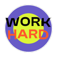 Work Typography Sticker
