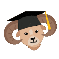 Csu Rams Graduation Sticker by Colorado State University