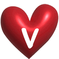 Heart V Sticker