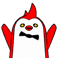 penwinrawr happy yay penguin surprise Sticker