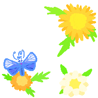 Flying Blue Butterfly Sticker by miyrumiyru