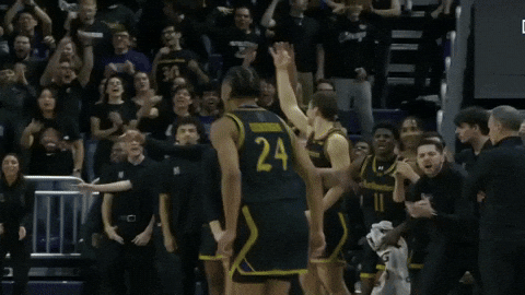 College Hoops Clapping GIF by Northwestern Athletics