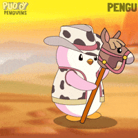 Wild West Couple GIF by Pudgy Penguins