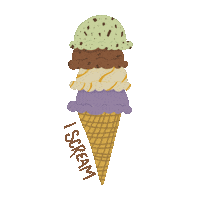 rebekahpeluszak ice cream cone scoop salted caramel Sticker
