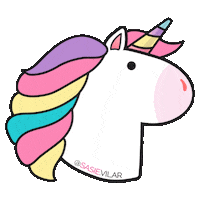 sasievilar happy fun colors unicorn Sticker