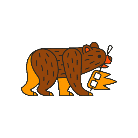 maevechocolate nature bear forest camping Sticker