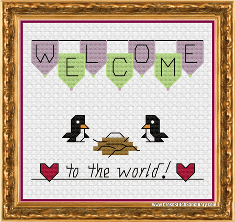 New Baby Congratulations GIF by Cross Stitch Sanctuary