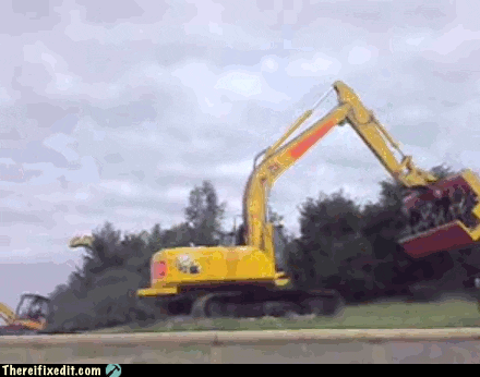 trash bulldozer GIF by Cheezburger