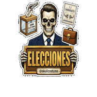 Skull Votar Sticker
