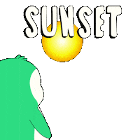 Sun Go Down Sticker by Abster
