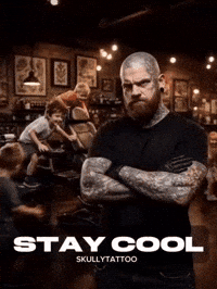 Calm Down Stay Cool GIF by SkullyTattoo