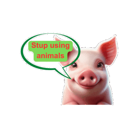 Vegan Pig Sticker by Natur-Clean-up