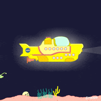 Yellow Submarine Space GIF by Animation Domination High-Def