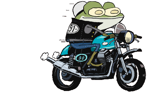 Frog Motorcycle Sticker by Mexer