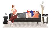 Relaxing Living Room Sticker by Apt2B | Furniture Built to Last