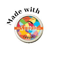 CaviarSturia gourmet caviar gastronomy made with Sticker