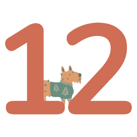 Dog Christmas Sticker by Wüfers