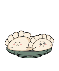 Dumplings Eating Sticker
