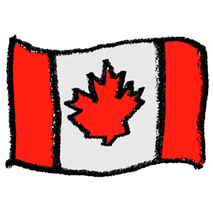 Canadian Flag Emoji Sticker by Adam J. Kurtz