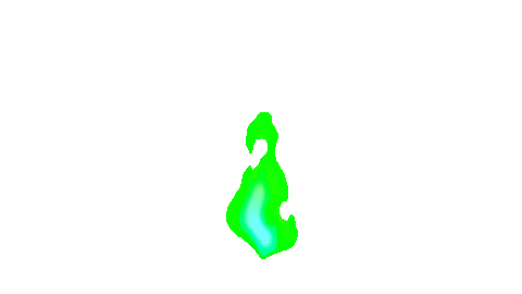 Green Fire Sticker by Linzex Studios