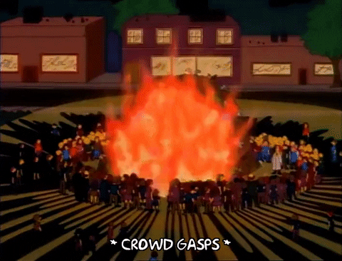 Season 1 A Giant Fireball Explodes GIF by The Simpsons