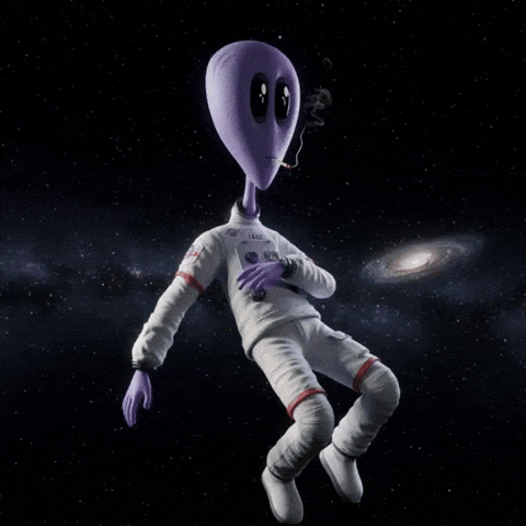 Space Floating GIF by Lonely Aliens