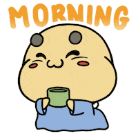 waking good morning Sticker by Aminal Stickers