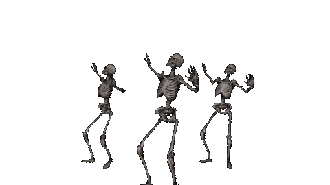 Skeleton Dance Skull Sticker by bazma