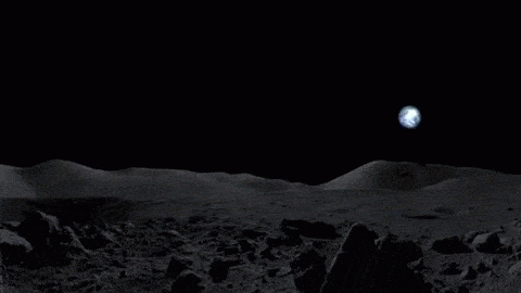 moon earth GIF