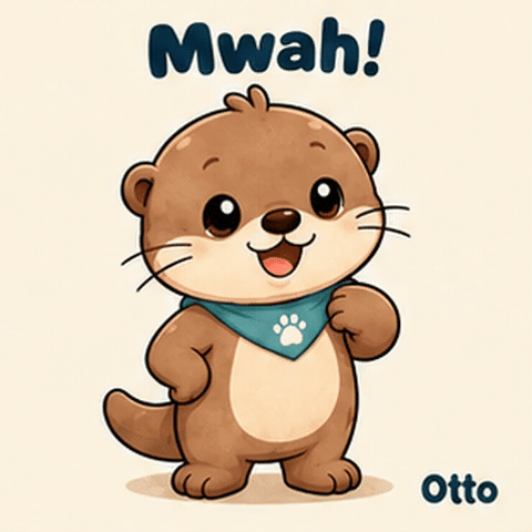 Mwah! A Little Kiss from Otto the Otter