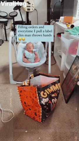 Baby Cheers on Mom's Successful Business