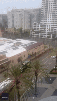 'Mind-Blowing': Tesla Plows Through Flooded San Diego Street