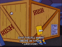 bart simpson laughing GIF