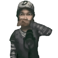 The Walking Dead Game Middle Finger Sticker