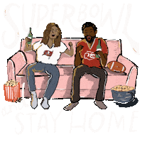 Stay Home Super Bowl Sticker by INTO ACTION