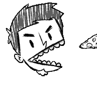 randy-drw cartoon pizza yummy anger Sticker