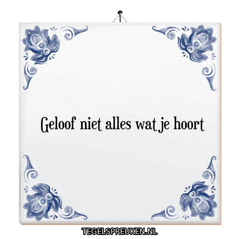 Reflectie Luister Sticker by Tegelspreuken.nl