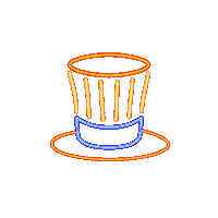 Top Hat Neon Sticker by sgnightfest
