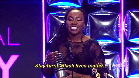 black lives matter 5 word speech GIF by The Webby Awards