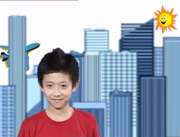 home with kids jia you er nv GIF