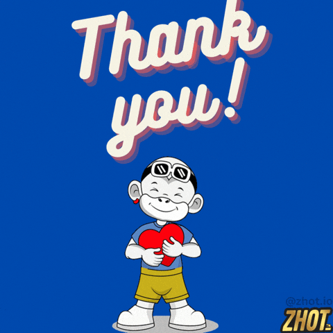 Thank You Very Much GIF by Zhot