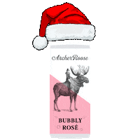 Santa Hat Christmas Sticker by Archer Roose Wines