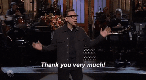 Fred Armisen Thank You GIF by Saturday Night Live