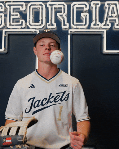 Georgia Tech Baseball GIF by Georgia Tech Yellow Jackets
