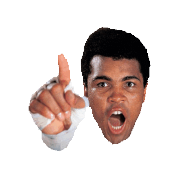 muhammad ali fighting STICKER by imoji
