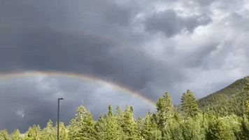 Double Rainbow Shines Over Frisco, Colorado