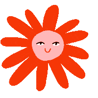 Happy Flower Sticker by Bodil Jane